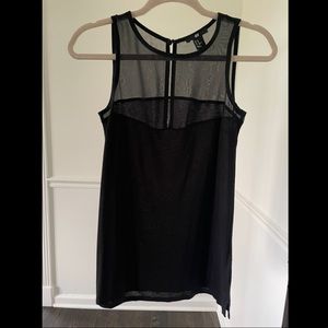 Black tank with sheer shoulders, XS